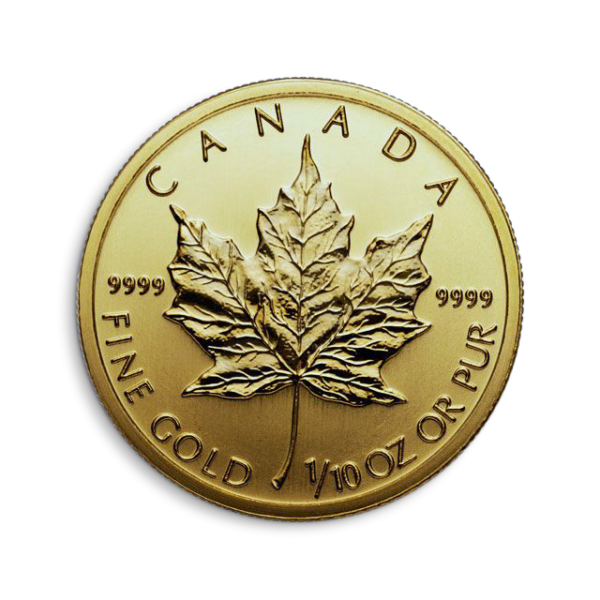 Kultakolikko 1/10 oz Kanada, Maple Leaf